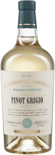 Вино Alessandro Berselli Signature Collection  Pinot Grigio  Collio DOC    2019  750 мл