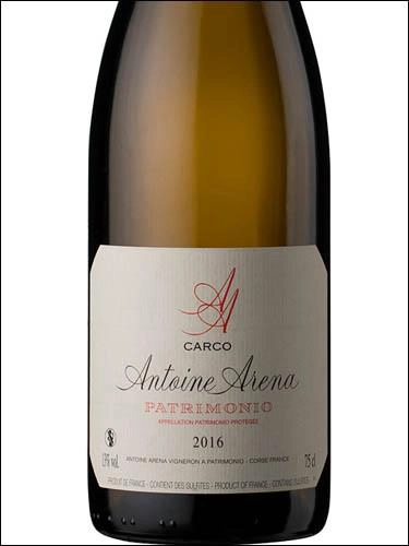 Вино Antoine Arena Carco Blanc Patrimonio   2016 750 мл