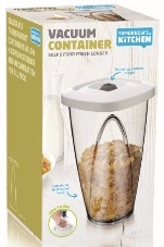Контейнер VacuVin Vacuum Container Large 2.30 Liter для хранения сыпучих продуктов, цвет белый/серый,
