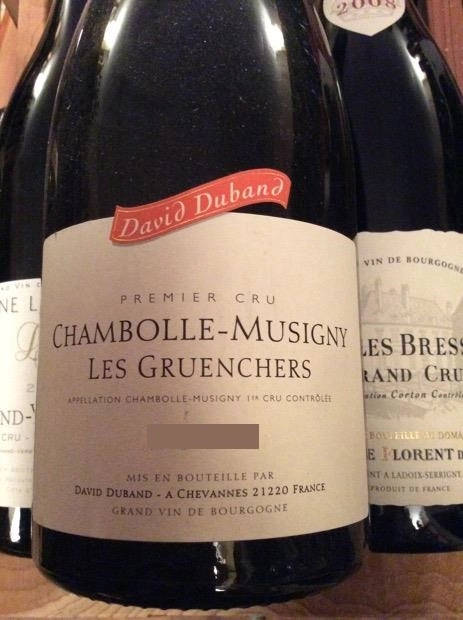 Вино Domaine David Duband Nuits-Saint-Georges 1er сru Les Gruenchers  2015 750мл