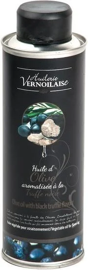 Масло Vernoilaise  Olive Oil with Black   Truffle Flavour in can  Вернуалез  оливковое с ароматом черного трюфеля в металлической банке  250 мл