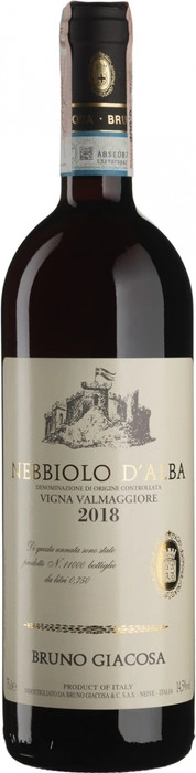 Вино Bruno Giacosa Valmaggiore Nebbiolo d'Alba DOC  2018 750 мл 14,5%