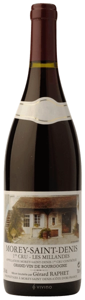 Вино Gérard Raphet Morey-Saint-Denis 1er Cru Les Millandes  2018 750 мл 13%