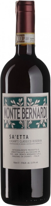 Вино Monte Bernardi Sa' Etta Chianti Classico Riserva DOCG Монте Бернарди  Ca' Этта 2019 750 мл 13,5%