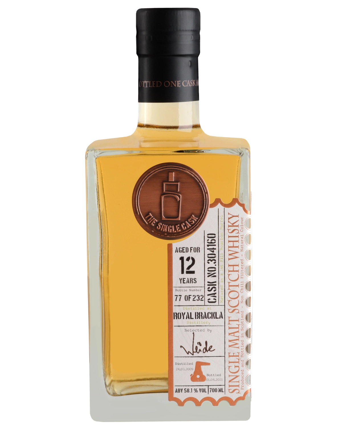 Виски  Single Cask Royal Brackla Cask № 304160 12 Y.O   700 мл