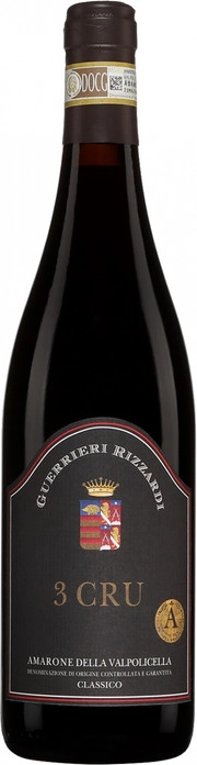 Вино Guerrieri Rizzardi 3 Cru Amarone della Valpolicella Classico  2019 750 мл
