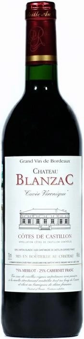 Вино Maison Riviere Вино Chateau Blanzac Cuvee Veronique  Cotes de Castillon AOC  Масон Ривьер Шато Бланзак  Кюве Вероник  2014 750 мл