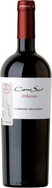 Вино Cono Sur 20 Barrels Cabernet Sauvignon Limited Edition Colchagua Valley DO  Коно Сур  20 Баррелей  Каберне Совиньон 2015 750 мл