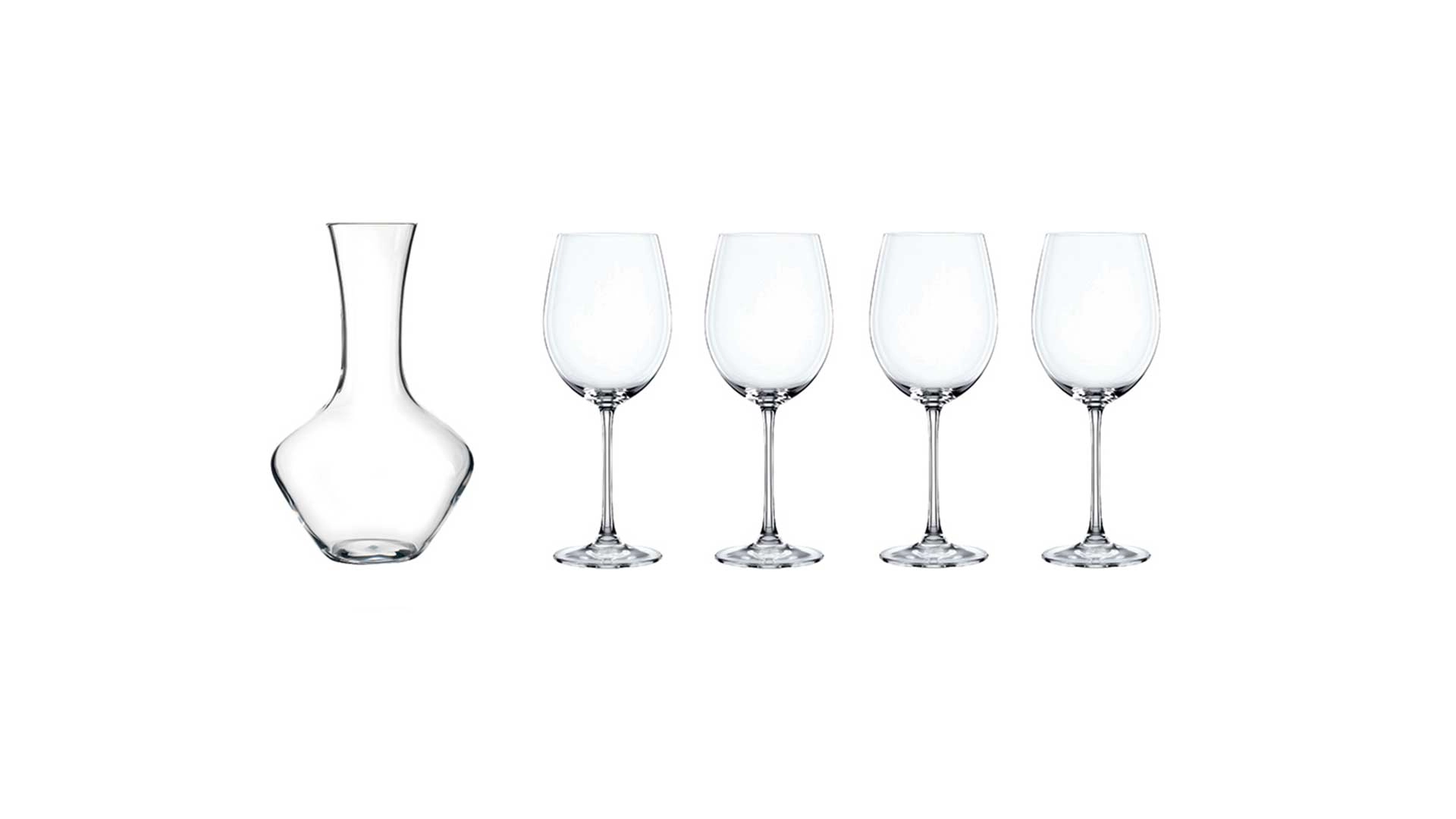 Набор из 5-ти предметов декантер и 4 фужера для вина Nachtmann Vivendi  бессвинцовый хрусталь