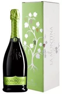 Игристое вино La Montina Extra Brut Franciacorta  Франчакорта Ла Монтина Экстра Брют  в подарочной коробке 750 мл