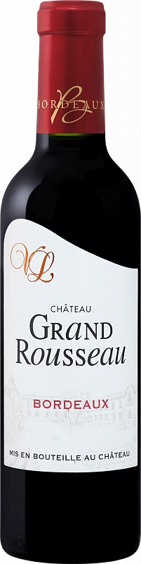 Вино  Château Grand Rousseau Rouge Bordeaux AOC Шато Гран Руссо Руж Бордо 2016 375 мл