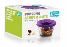 Емкость VacuVin PopSome Candy/Nuts Purple with Sleeve для хранения орешков, конфет, мармелада 0,45 л, цвет: фиолетовый, блистер