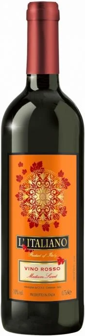 Вино   Natale Vergа  L’Italiano semi-sweet Л’Итальяно полусладкое  10.0% 0.75