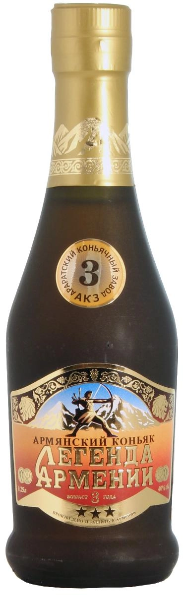 Коньяк Легенда Армении трехлетний  250 мл