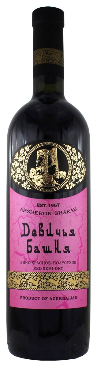 Вино Absheron-Sharab   Абшерон-Шараб Девичья Башня   красное  полусухое 750 мл