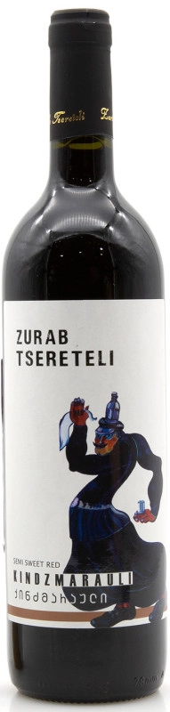 Вино   Zurab Tsereteli  Kindzmarauli   Зураб Церетели Киндзмараули  красное  полусладкое 750 мл