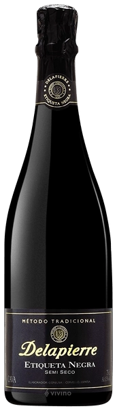 Игристое вино  Cava Delapierre Etiqueta Negra  Semi Seco   750 мл