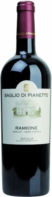 Вино Baglio di Pianetto, "Ramione" Merlot-Nero d’Avola, Sicilia IGT, Бальо ди Пьянетто, "Рамионе" Мерло-Неро д'Авола, 2007