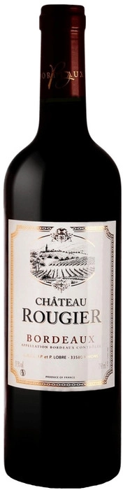 Вино  Chateau Rougier  Rouge  Bordeaux AOC  Шато Ружье красное 2016 750 мл