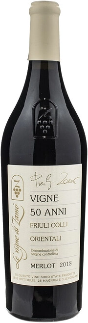 Вино Le Vigne di Zamo  Vigne 50 Anni Merlo Friuli Colli Orientali DOC 2018 750 мл  13,5%