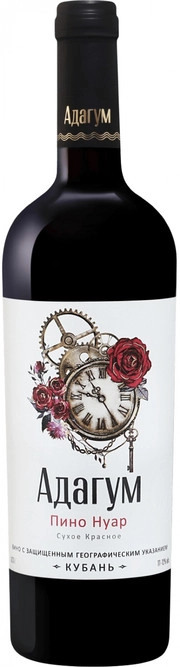 Вино "Адагум" Пино Нуар  Кубань ЗГУ  красное сухое  2019 750 мл