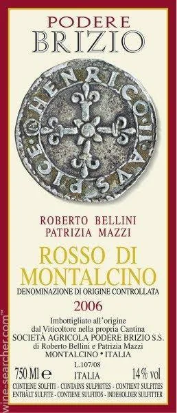 Вино Podere Brizio Rosso di Montalcino Подере Брицио Россо ди Монтальчино 2012 750 мл