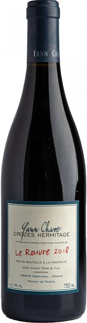 Вино Yann Chave Crozes Hermitage  Le Rouvre  AOC  Ян Шав  Кроз Эрмитаж  Ле Рувре  2018 750 мл  14%