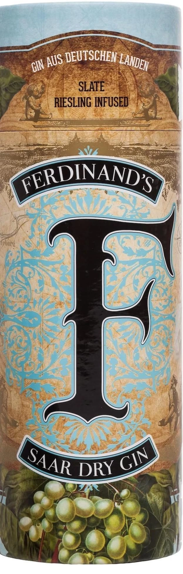Упаковка бумажная для продукции  Ferdinand's F Saar Dry Gin  Фердинанд'с Саар Драй Джин