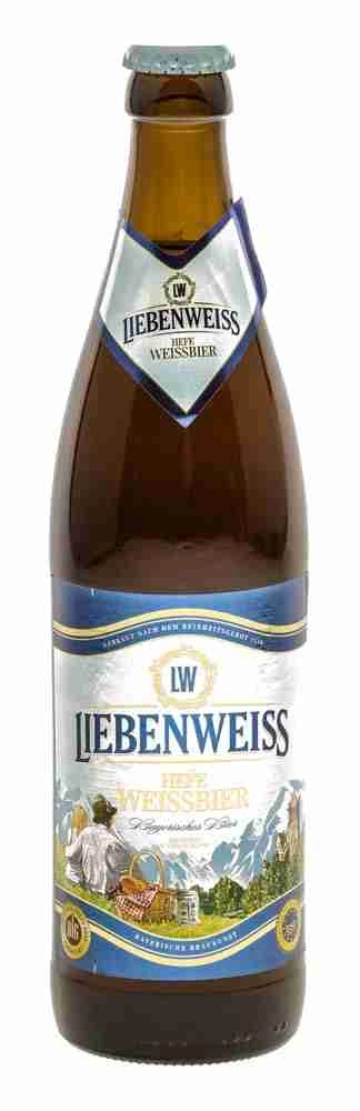 Пиво Liebenweiss Hefe Weissbier Либенвайс Хефе-Вайсбир стекло 500 мл