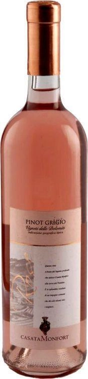 Вино Casata Monfort  Pinot Grigio Rose  Trentino IGT  2020  750 мл