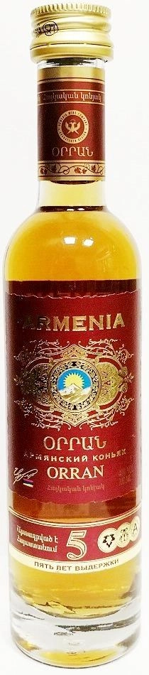 Коньяк  Armenia Wine  Orran  5 year    200 мл