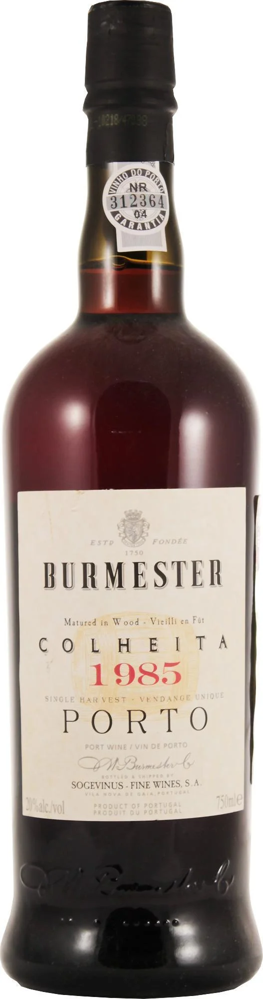 Портвейн Burmester Colheita Бурместер Колейта 1985 750 мл