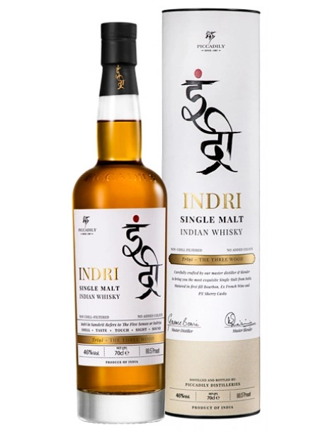 Виски  INDRI Trini Three Wood     700 мл