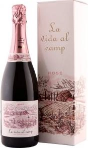 Игристое вино  La Vida al Camp  Cava Brut  Rose  in gift box  2019 750 мл