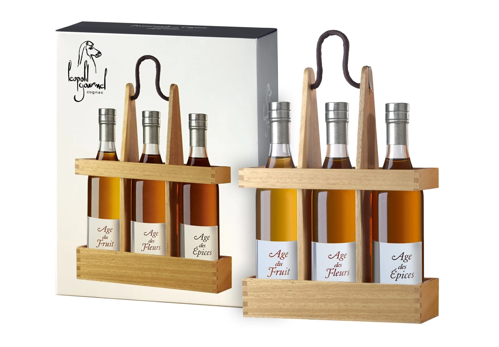 Набор коньяк Леопольд Гурмель (Леопольд 10   Леопольд 15   Леопольд 20)  200 мл