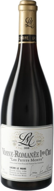 Вино Lucien Le Moine Vosne-Romanee 1er Cru Les Petits Monts AOC Люсьен Ле Муан Вон-Романе Премье Крю Ле Пти Мон 2018 750 мл