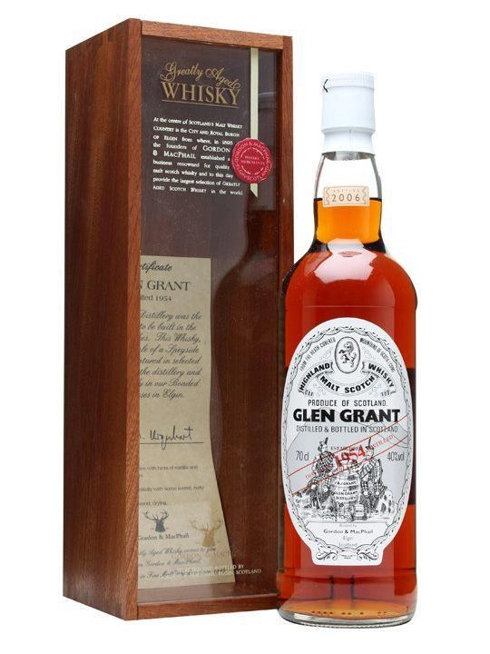 Виски Glen Grant cask №4452 1956 55 лет выдержки 40% 70cl в подарочной коробке с сертификатом