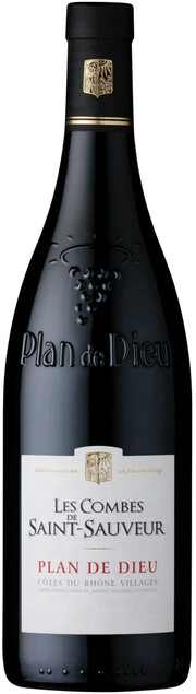 Вино   Les Combes de Saint-Sauveur  Plan de Dieu, Cote-du-Rhone Villages   Ле Комб де Сент-Совёр  План де Дьё, Кот-дю-Рон Вилляж  750 мл
