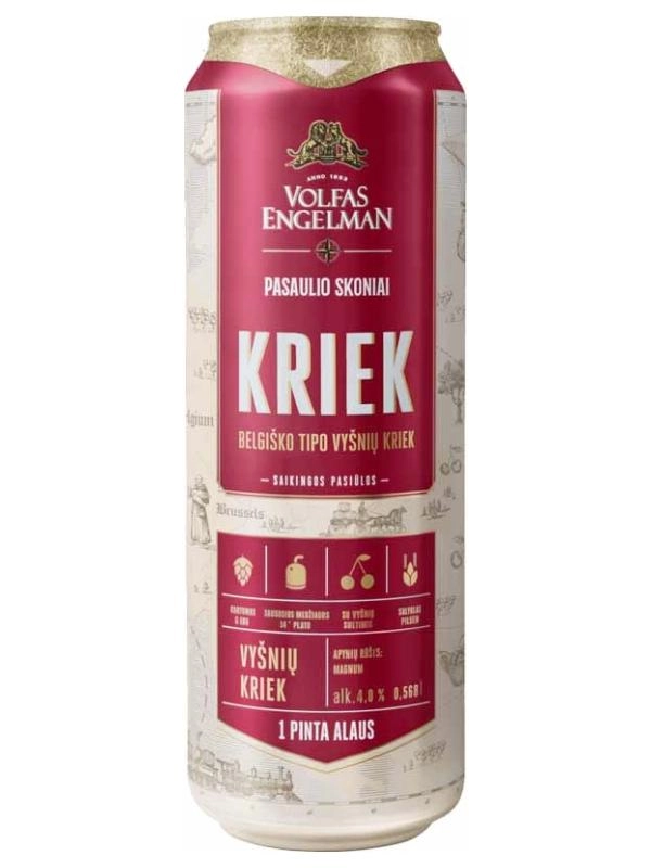 Пиво Volfas Engelman Kriek Вольфас Энгельман Крик  568 мл