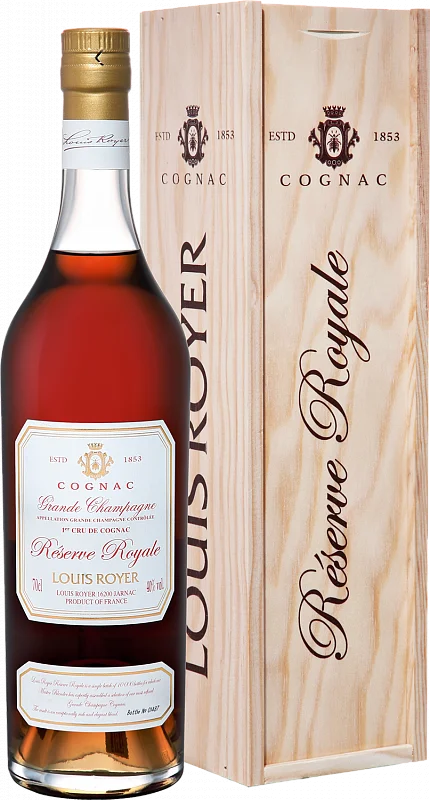 Коньяк Louis Royer Cognac Grande Champagne Reserve Royale, Луис Ройер Фин Шампань Резерв Руаяль в подарочной упаковке 700 мл