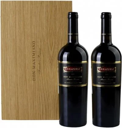 Винный набор Errazuriz Don Maximiano Founder's Reserve 2 bottles in wooden box Эрразурис Дон Максимиано  Фаундерс Ресерва  2 бутылки вина в деревянном футляре 2009  2005  750