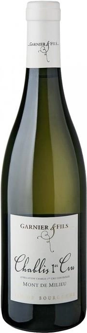 Вино Chablis 1-ier (Premier) Cru Mont De Mileu АОС Domaine Garnier et Fils Шабли Премье Крю Мон де Милье АОС Домен Гарнье э Фис 2012 750 мл
