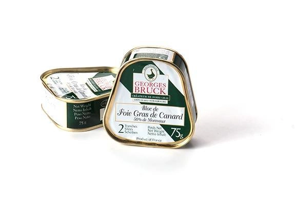 Фуа-гра Georges Bruck  Foie Gras  de Canard   Жорж Брук из кусочков утиной печени ж/б  75  г