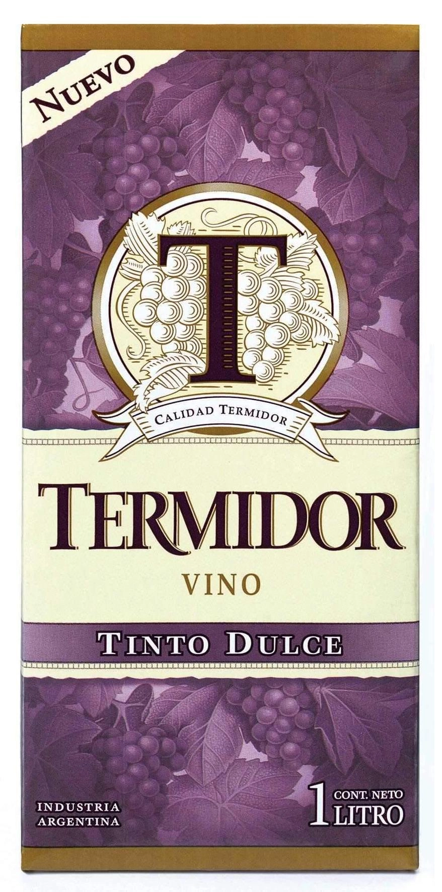 Вино Grupo Peñaflor  TERMIDOR VINO TINTO DULCE Tetro Pak   1л.