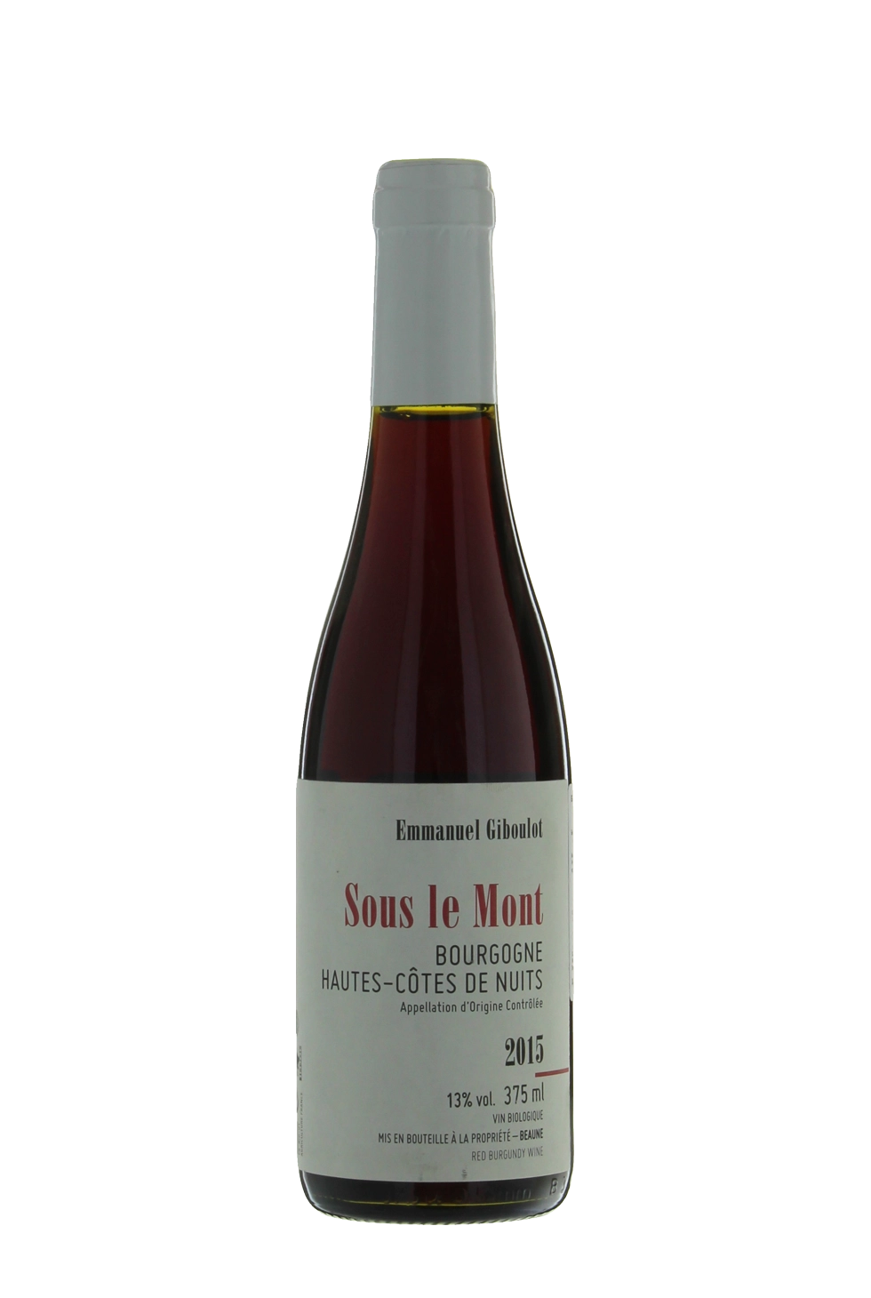 Вино Emmanuel Giboulot Sous le Mont Bourgogne Hautes-Cotes de Nuits AOC  2015 375 мл