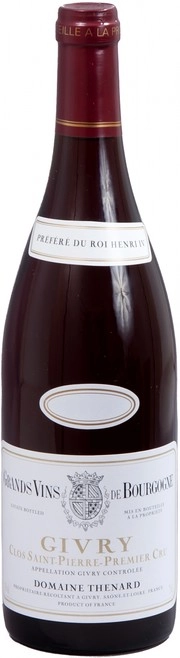Вино Domaine Thenard  Givry Premier Cru  Clos Saint-Pierre   2016 750 мл