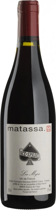 Вино Matassa, "Ace of Spades"   Матасса, "Эйс оф Спэйдс" 2019   750 мл