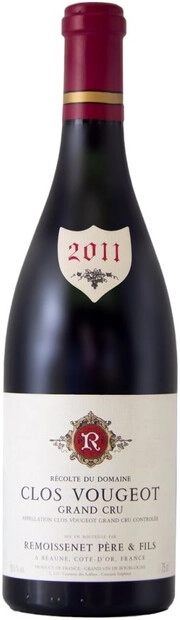Вино Remoissenet Pere & Fils   Clos Vougeot Grand Cru AOC Ремуассене Пер и Фис, Кло Вужо Гран Крю AOC красное сухое 2011  750 мл