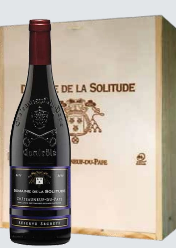 Набор подарочный  Domaine de la Solitude Châteauneuf-du-Pape Réserve Secrète Домен де ля Солитюд Шатонёф-дю-Пап Резерв Секрет  2006 750 мл   х 3 шт в деревянном ящике