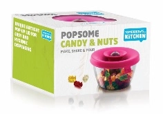 Емкость VacuVin PopSome Candy/Nuts Pink with Sleeve для хранения орешков, конфет, мармелада 0,45 л, цвет: розовый, блистер